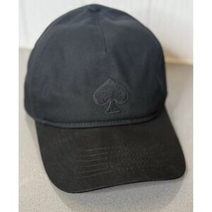 Kate Spade New York Black Spade Baseball Hat Cap OSFM excellent Stretch